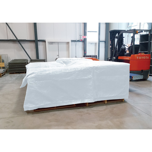 B&acirc;che isol&eacute;e, Poly&eacute;thyl&egrave;ne, Blanc, 20' x 12' x 8 mils Equipex