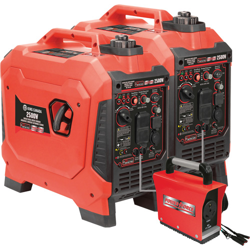 G&eacute;n&eacute;ratrice &agrave; onduleur, Surtension 2500 W, Nominale 1800 W, R&eacute;servoir 4,2 L Equipex