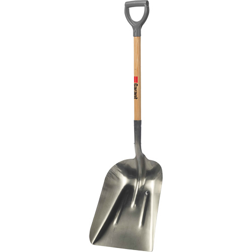 Grain Scoop #8, Wood, Aluminum Blade, D-Grip Handle Equipex