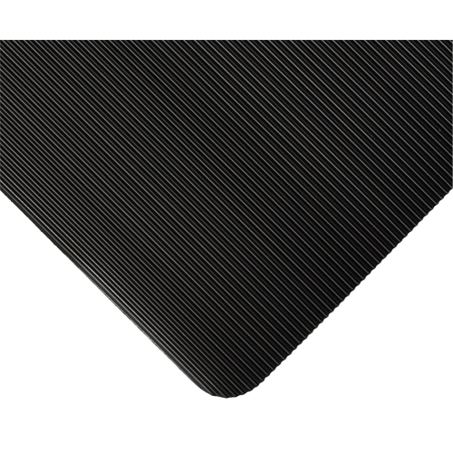 Tapis standard no 381, Ergonomique, 4' x 105' x 1/8", Noir Equipex