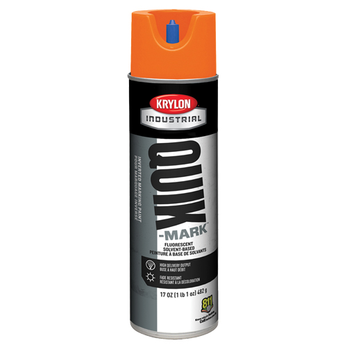Peinture de marquage industrielle invers&eacute;e &agrave; base de solvant Quik-Mark, 17 oz, Canette a&eacute;rosol Equipex