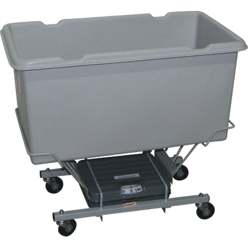 Scale Carts, Polyethylene, 33" L x 19" W x 29" H, 5 cu. Ft. Volume, 250 lbs. Capacity Equipex