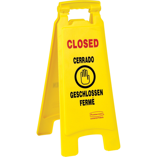 Closed Safety Signs, Quadrilingual with Pictogram Equipex