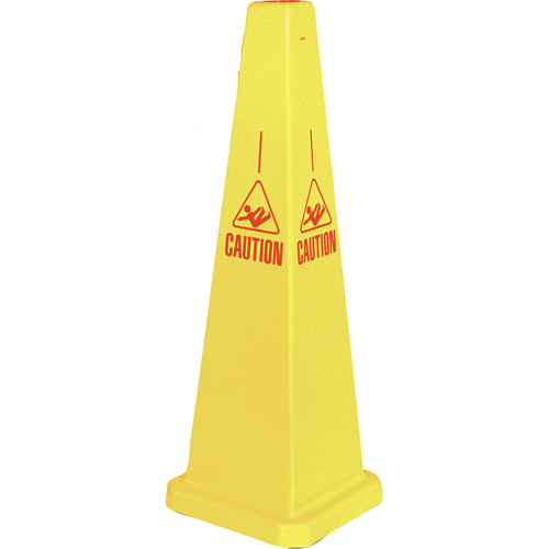 C&ocirc;nes de d&eacute;viation Lamba  Caution , Anglais avec pictogramme Equipex