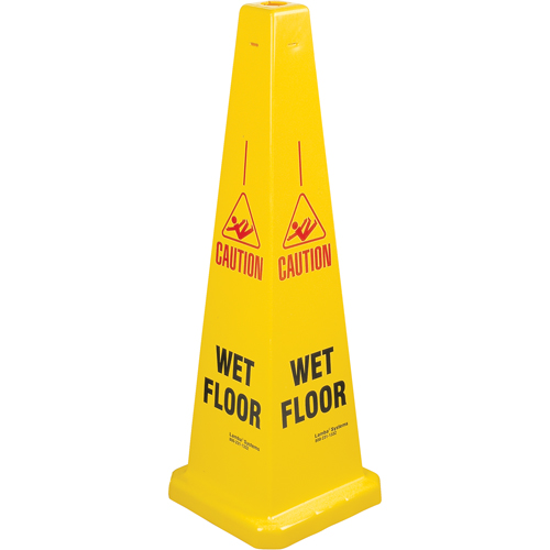 C&ocirc;nes de d&eacute;viation  Wet Floor , Anglais avec pictogramme Equipex