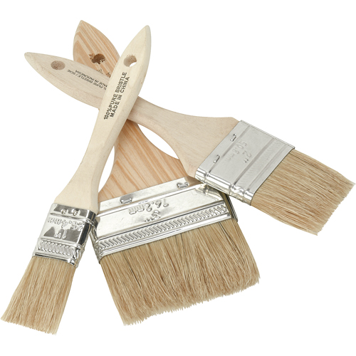 Chip Paint Brush, White China, Wood Handle, 1" Width Equipex