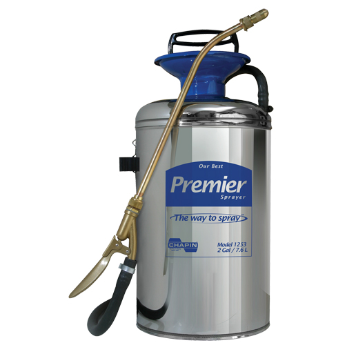 Vaporisateur professionnel s&eacute;rie premi&egrave;re qualit&eacute;, 2 gal. (7,6 L), Acier inoxydable, Lance de 12" Equipex