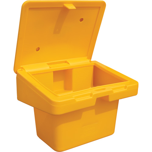 Salt Sand Container SOS, With Hasp, 30" x 24" x 24", 5.5 cu. Ft., Yellow Equipex