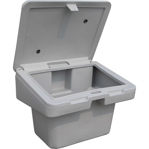 Salt Sand Container SOS, With Hasp, 30" x 24" x 24", 5.5 cu. Ft., Grey Equipex