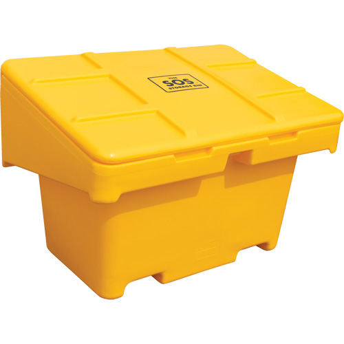 Salt Sand Container SOS, With Hasp, 42" x 29" x 30", 11 cu. Ft., Yellow Equipex