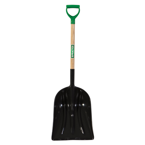 Grain & Coal Scoop Shovel, Wood, Polypropylene Blade, D-Grip Handle, 30-1/4" Length Equipex