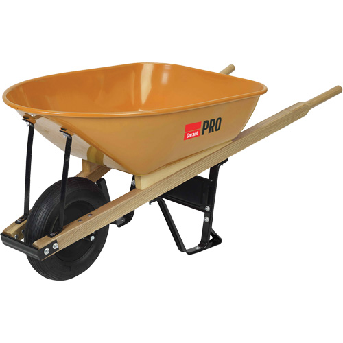 Pro Heavy-Duty Wheelbarrow, 6 cu. ft., Steel Tray Equipex