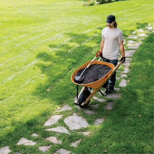 Pro Heavy-Duty Wheelbarrow, 6 cu. ft., Steel Tray Equipex