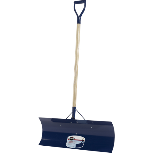 Yukon Snow Pusher, Steel Blade, D-Grip Handle, 30" W Equipex