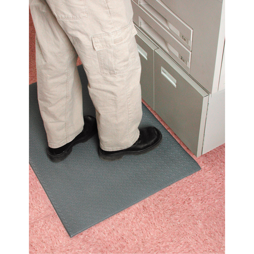 Tapis Comfort-King, Rugueux, 6' x 60' x 3/8", Gris, &eacute;ponge Equipex