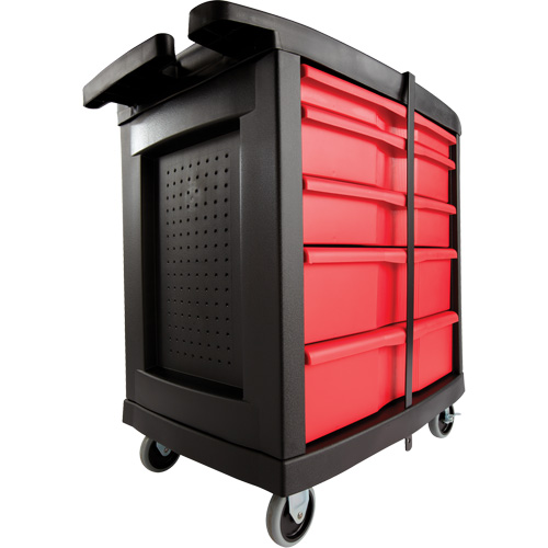 Poste de travail mobile &agrave; 5 tiroirs, Plastique Surface Equipex