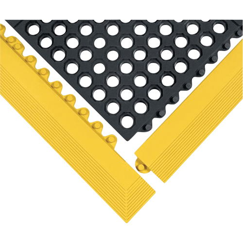 24/Seven&reg; Matting, Rubber, 3' W x 3' L, 5/8" Thick, Black Equipex
