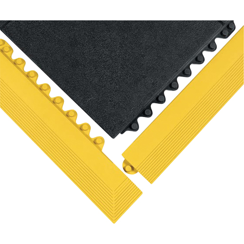 24/Seven&reg; Matting, Rubber, 3' W x 3' L, 5/8" Thick, Black Equipex