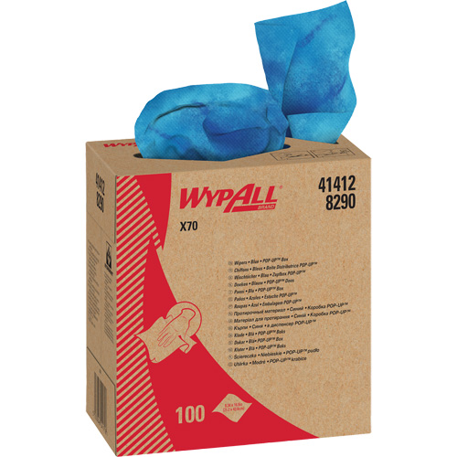 Chiffons industriels de qualit&eacute; sup&eacute;rieure X70 WypAll, Robuste, 16-4/5" lo x 8-1/3" la Equipex