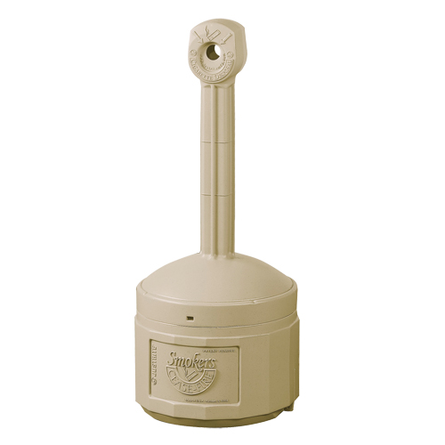 Smokers Cease-Fire&reg; Cigarette Butt Receptacle, Free-Standing, Plastic, 4 US gal. Capacity, 38-1/2" Height Equipex