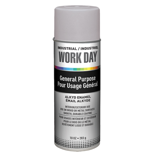 Peinture industrielle Work Day, Gris, Tr&egrave;s mat, 10 oz, Canette a&eacute;rosol Equipex