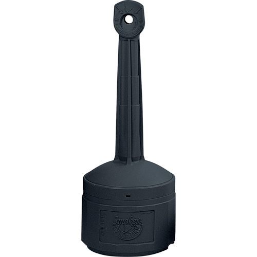 Smokers Cease-Fire&reg; Cigarette Butt Receptacle, Free-Standing, Plastic, 4 US gal. Capacity, 38-1/2" Height Equipex