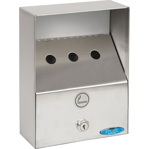 Smoking Receptacles, Wall-Mount, Stainless Steel, 1 Litres Capacity, 9" Height Equipex