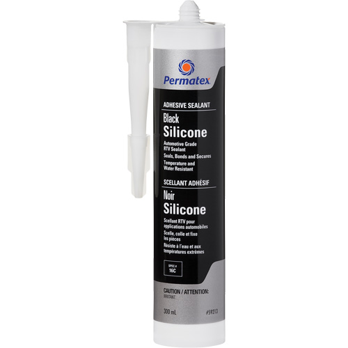 Scellant adh&eacute;sif RTV, 300 ml, Cartouche, Noir Equipex
