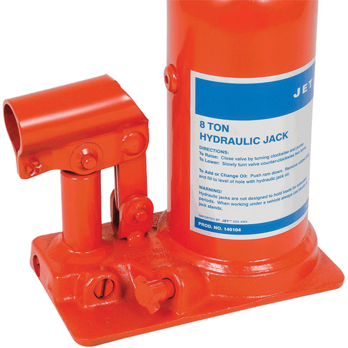 JHJ-8 Crics &agrave; bouteille pour usage tr&egrave;s intensif, 8 tonne(s), 15-3/8" Hauteur &eacute;lev&eacute;e Equipex