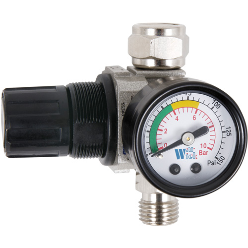 Air Dial Regulator with Gauge for Spray Gun, 1/4" NPT, 135 PSI Max. PSI, Standard Equipex