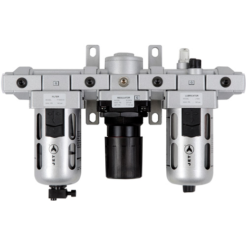 Filtre &agrave; air standard en trois parties, r&eacute;gulateur et lubrificateur AFRLMS12, 1/2" NPT Equipex