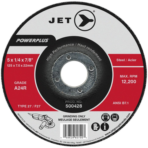 POWERPLUS&reg; Grinding Wheel, 6" x 1/4", 7/8" Arbor, Type 27 Equipex