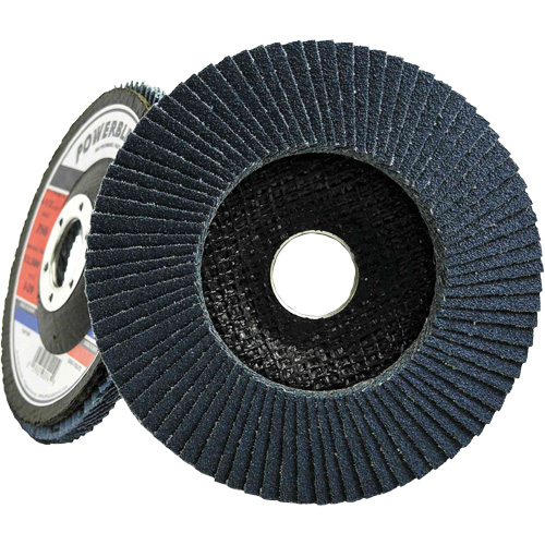 PowerBlend&reg; Flap Disc, 4-1/2" x 7/8", Type 29, Z40 Grit, Zirconia Alumina Equipex