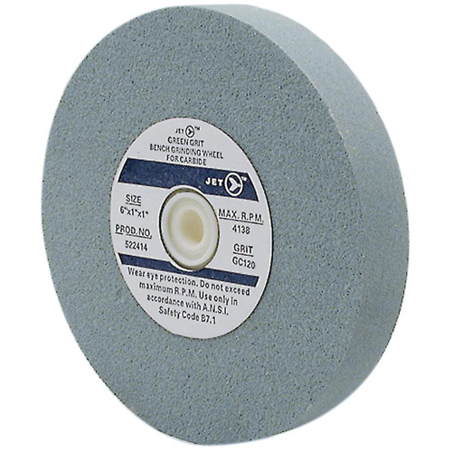 Bench Grinding Wheel, 8" x 1", 1" Arbor, Silicon Carbide Equipex