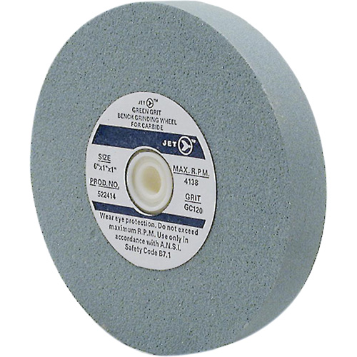 Bench Grinding Wheel, 8" x 1", 1" Arbor, Silicon Carbide Equipex