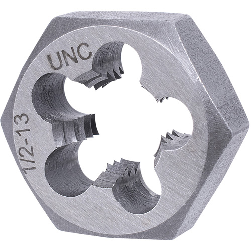 SAE Hex Die, 1" Dia., 1/2"-13NC Thread, Alloy Steel Equipex
