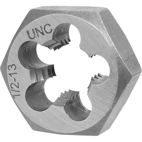 SAE Hex Die, 1-7/16" Dia., 5/8"-11 Thread, Alloy Steel Equipex