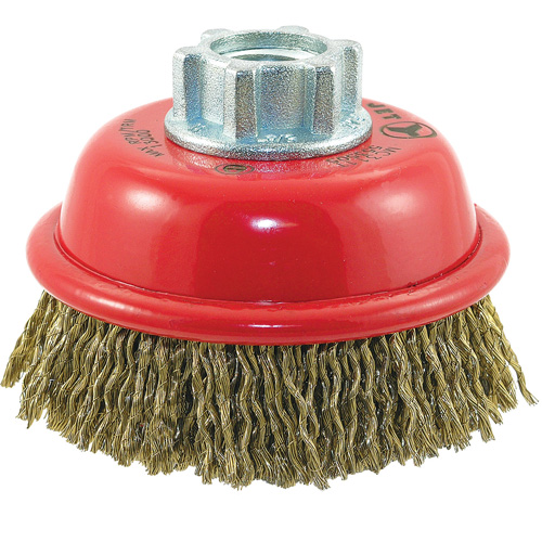 Brosse-boisseau &agrave; fils ondul&eacute;s MAXI-CRIMPED de premi&egrave;re qualit&eacute; Equipex