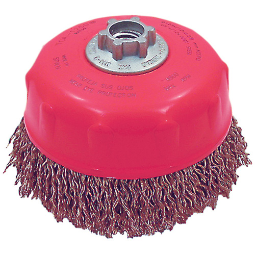 Brosse-boisseau &agrave; fils ondul&eacute;s MAXI-CRIMPED de premi&egrave;re qualit&eacute; Equipex