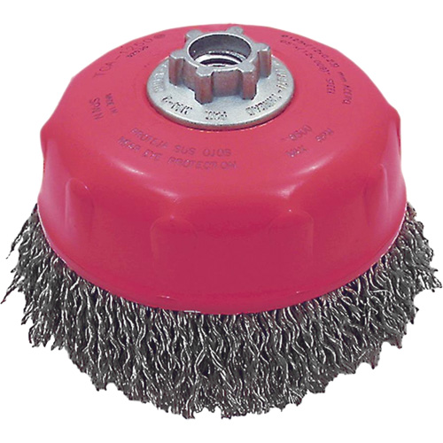 Brosse-boisseau &agrave; fils ondul&eacute;s MAXI-CRIMPED de premi&egrave;re qualit&eacute; Equipex