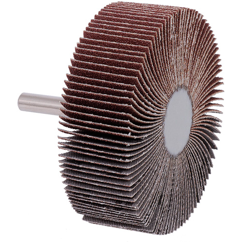 Roue &agrave; lamelles mont&eacute;e sur tige, Grain 60, 3" x 1" x 1/4" Equipex