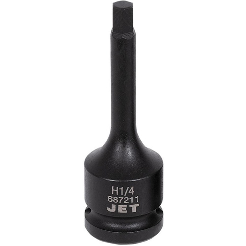 Impact Bit Socket, Hex, 1/4" x 3" L, 1/2" Drive Equipex