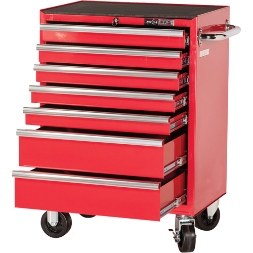 PRC2707 Pro Series Roller Cabinet, 7 Drawers, 27" W x 16" D x Red Equipex
