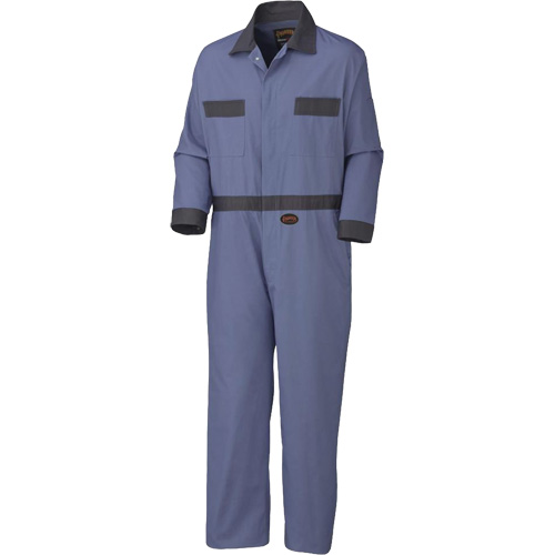 5133T Coveralls with Concealed Brass Buttons, Men's, Navy Blue, Size 42 Equipex