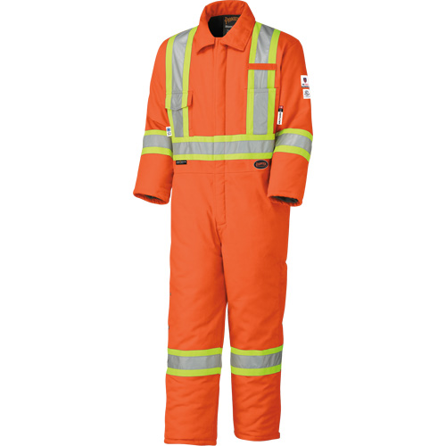 5532A High Visibility FR Rated & Arc Rated Safety Coveralls, Size 2X-Large, High Visibility Orange, 58 cal/cm² Equipex