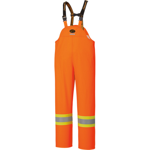 5893 High Visibility Flame Resistant Waterproof Bib Pants, Large, High Visibility Orange Equipex