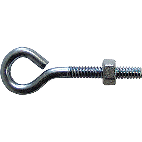 Eye Bolt, 3/8" Dia., 6" L, Zinc Plated Equipex