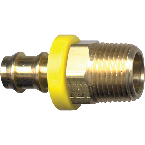 Raccord m&acirc;le de tuyau Grip-Tite, 1/4" x 1/4" dia., Laiton Equipex