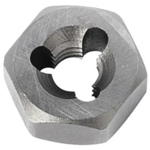 Hexagon Rethreading Bolt Die, 19/32" Dia., 1/4"-28 Thread, Chromium Steel Equipex