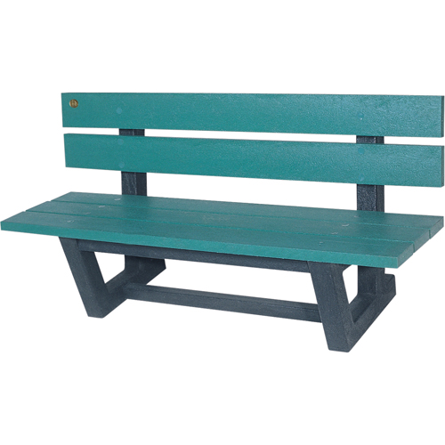 Bancs de parc d'ext&eacute;rieur, Plastique recycl&eacute;, 72" lo x 23-3/16" la x 29-13/16" h, Vert Equipex